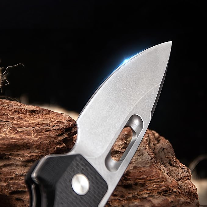 Hunting Knives &amp Tools Pocket Knife Lightweight Outdoor Knife for Backpacking Camping Essentials Folding Knife 8CR13 Blade Linen-textured Handle Gift Ideas for Men
