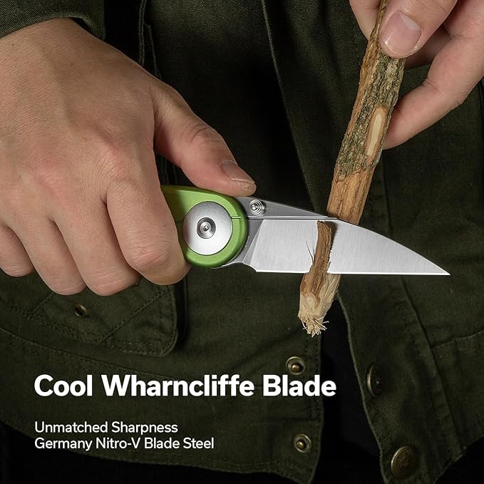 CIVIVI Starflare Pocket Knife for Men Women Button Lock Folding Knife with 3.3 Nitro-V Blade Milled Aluminum Handle Cool Knife for Everyday Carry C23052-3
