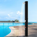 TLSUNNY 16 Gallon Solar Heated Shower W/ 360° Rotating Shower Head &amp Faucet Freestanding Outdoor Shower W/ 210D Protective Cover Water Temperature Adjustment for Pool Garden Beach Spa Backy