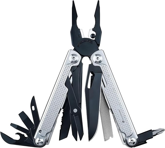 Multitool 20-in-1 Full-Size Lightweight EDC Multi-Purpose Pliers With Safety Locking Nylon Bag Tactical Gear Camping Knives &amp Tools Gift Ideas for Men (Silver)
