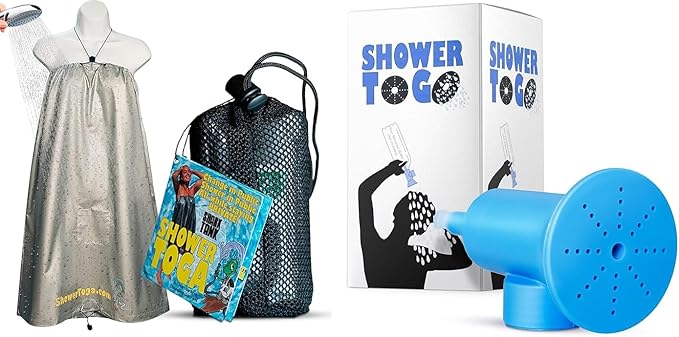 Shower Toga – Wearable Shower Garment Privacy RV &amp Camping Shower Shower to Go: Portable Camping Shower Best Outdoor Emergency Body Cleaning Device