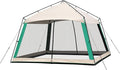 12 x 12 FT Camping Screen Tent for 8-10 Person Easy Setup Screen House with UV 50+ Sun Protection &amp Mosquito Net for Camping Backyard Picnic Patio Outdoor Beige &amp Cyan