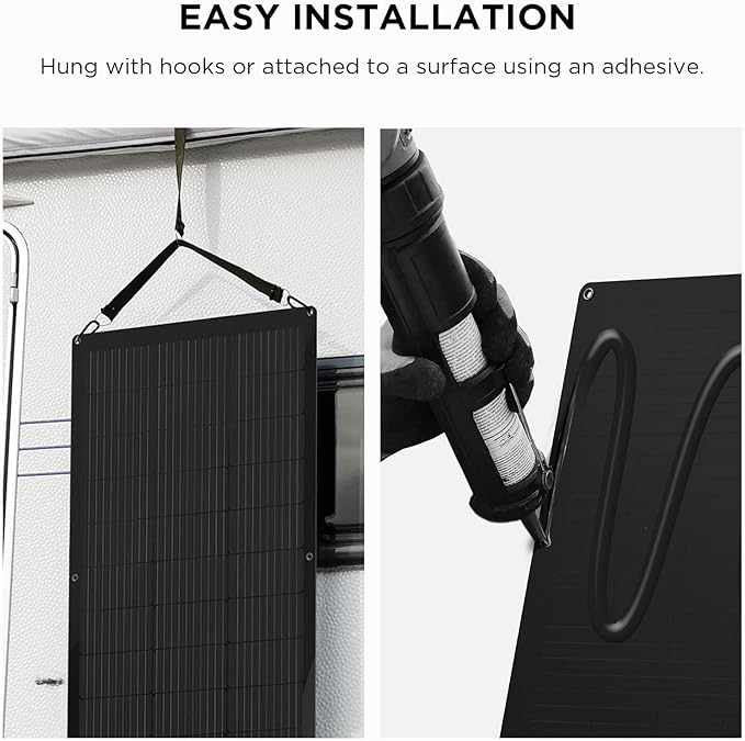 EF ECOFLOW 100W Flexible Solar Panel with High Efficiency Solar Modules IP68 Waterproofing Ideal for Off-Grid Solar Panel Kits PV Charging Power Kits &amp Ecosystem