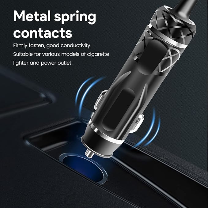 KFD 12V/24V Cigarette Lighter XT60 Car Charger Plug for Ecoflow Delta/River/River 2 Series Bluetti EB55 Anker 757/767 Power Station Solar Generator ECOFLOW Wave 2 Air Conditioner XT60 DC Adapter Cord