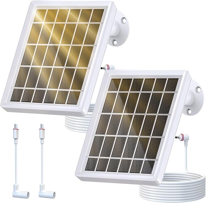 Solar Panel Charger for Ring CameraSpotlight Cam Plus/Pro and Stick Up Cam Battery 6V 3W 13.1Ft Fast Charging Cable