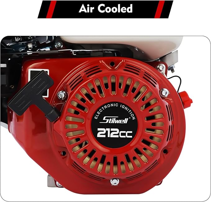 200CC 6.5Hp 4 Stroke Gas Engine Pull Start Petrol Engine Replaces Compatible for Honda Gx160 Air Cooled Single Cylinder General Gas Engine for Pumping Cleaning Spraying Machines