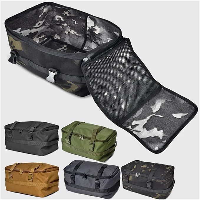 XMKT TacticalShoes Storage Bag Camping Cyling Organizer Outdoor Hiking Picnic Bags Stove Carry Pack Portable Sorting Mounting Pouch(Green)