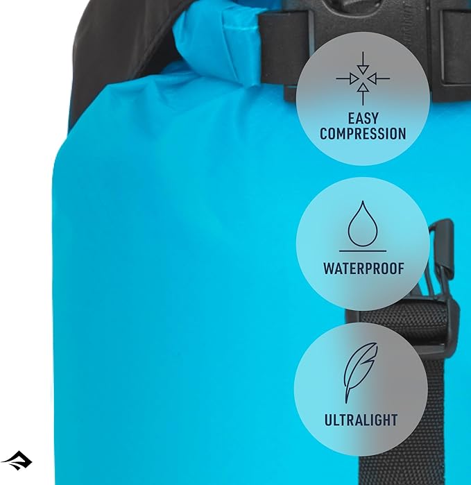 Sea to Summit eVac Ultra-Lightweight Compression Dry Bag Waterproof Dry Storage 20 Liter High Rise Grey