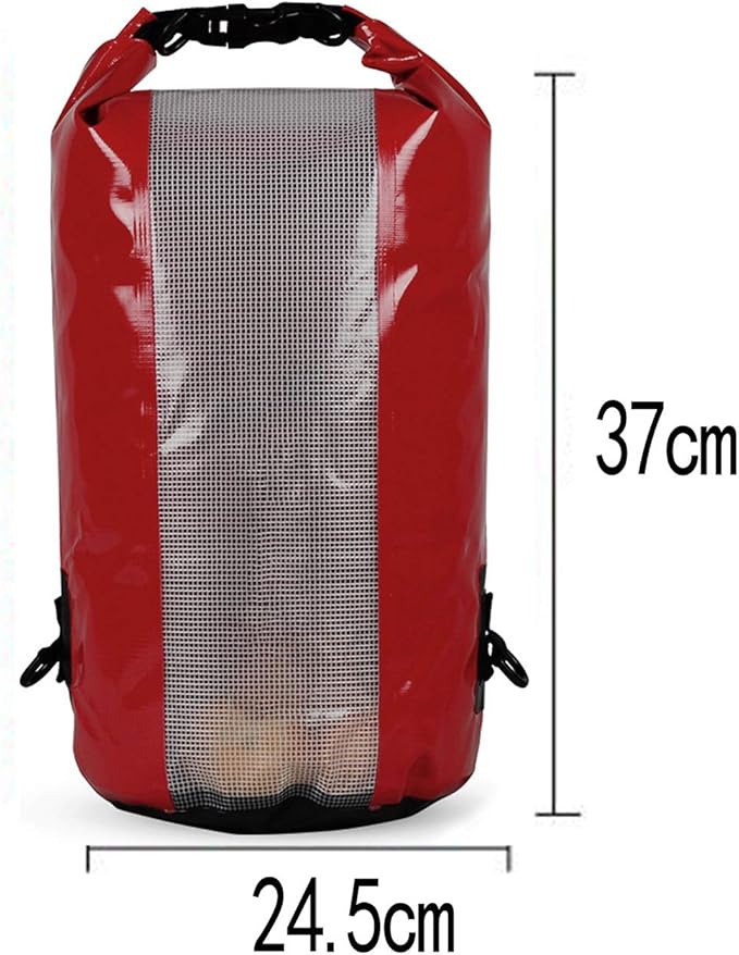 Beach Bag Outdoor Portable Waterproof Bucket Used for Outdoor Cycling Camping Water Sports Storage Bag Outdoor Quick-Drying Bag (Color : Red Size : 24.537cm) (Yellow 24.5 * 37cm) (Yellow 24.5*37cm)