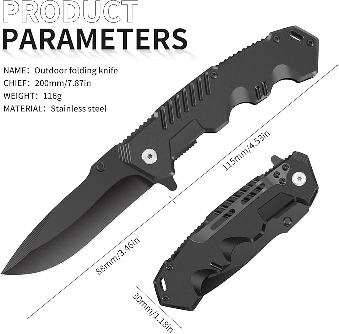 4-Pack Pocket Knife Set – Assisted Opening Liner Lock EDC Work Knife for Men Bulk Gift Box Ready Laser Engraving Camping &amp Utility (4 Knives)