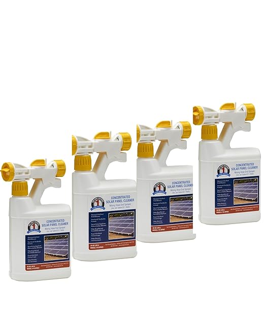 Bare Ground Winter Bare Ground Solutions One Shot 1S-SPCHEC Solar Panel Cleaner Concentrate with Hose-End Mixing Sprayer 32 oz (1 Quart)- 4 PACK- MAKES 32 GALLONS