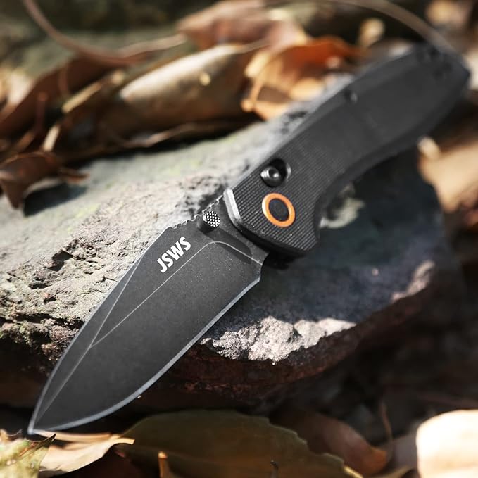 Tactical Knife Pocket Folding Knife Survival Knife Axis Lock Knife 3.39'' 440C Stainless Steel Blade G10 Handle Perfect for Camping Survival Christmas Gifts for Men &amp Women