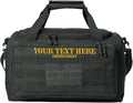 Tactical Gear bag Heavy Duty Duffel Gym bag/Tactical Backpack Custom Embroidered with your own text (Charcoal)
