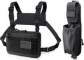 WYNEX Tactical Chest Rig Bag of Laser Cut Design Molle Chest Pouch Utility Recon Kit Bag Tactical Chest Pack Bag WYNEX Molle Tactical Pouches of Water Bottle Pouch Version Tactical Accessories