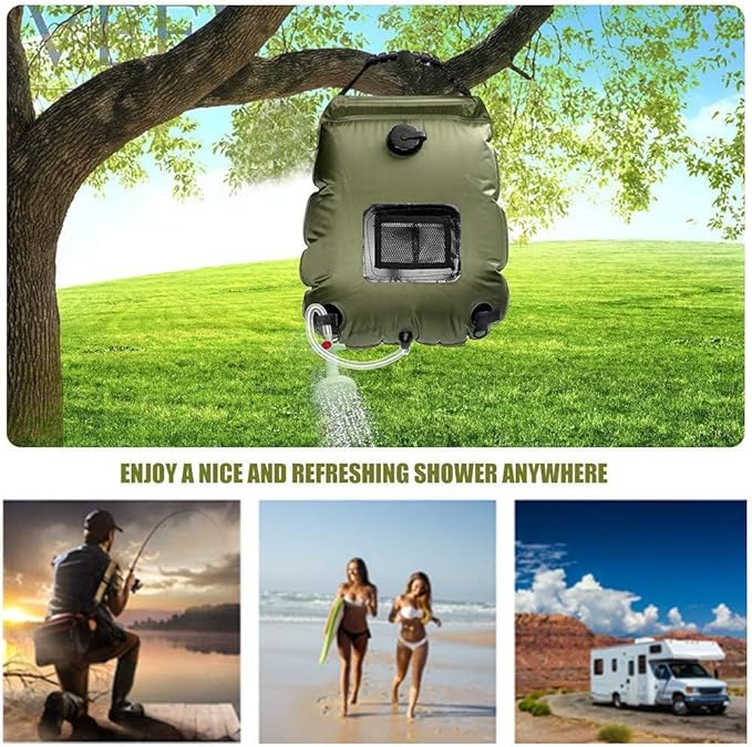 Camping EquipmentOutdoor 20L Solar Shower Bag Camping Picnic Water Storage Bag Shower PackageBeach Swimming Outdoor Traveling Hiking