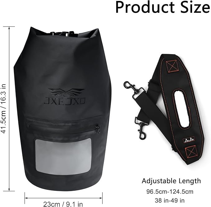 JXE JXO 15L Waterproof Faraday Dry Bag for Electronic Device Security | Military-Grade EMP &amp RFID Signal Blocking Anti-Tracking &amp Hacking Protection Data Privacy Shield for Mobile Devices （M