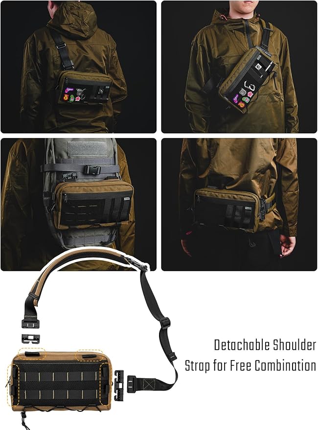 TACTICAL_GEEK L3C EDC Sling Bag Crossbody Shoulder Bag Multipurpose Daypack Chest Backpack Casual Sling Bag for Men &amp Women (Coyote Tan)
