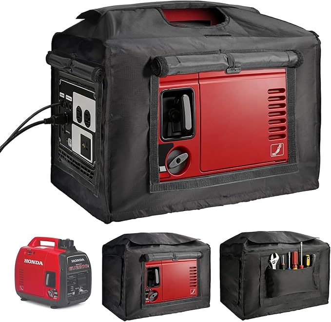 Joramoy Generator Cover While RunningOpened Double-layer 600D Portable Generator Tent for Outside Honda EU2000i EU2200ICWaterproofHeavy Duty