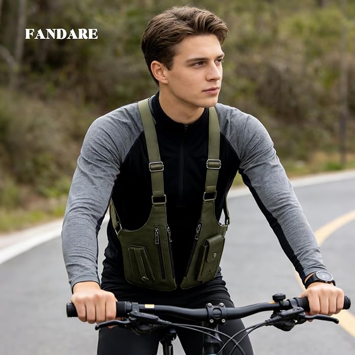 FANDARE Anti-Theft Underarm Chest Bag Double Shoulder Armpit Holster Tactical Sling Ba