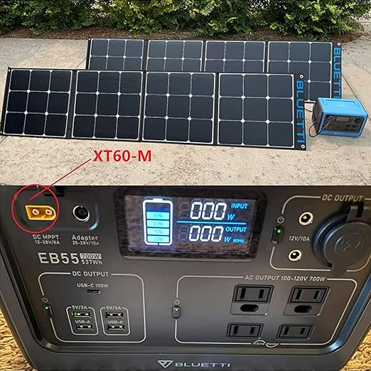 XT60 Extension Cable for ECOFLOW Delta River 3 2 Plus Pro Mini BLUETTI Anker SOLIX Series Portable Power Station Solar Generator RC Battery XT60 Female to Male Connector 10FT 3M 16AWG Nylon Wire Cord