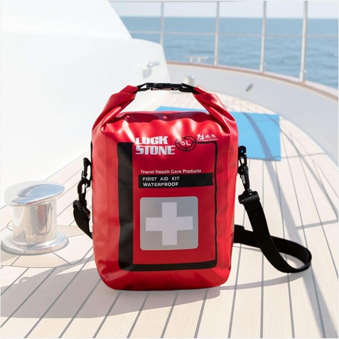 Waterproof First Aid Dry Bag Empty Roll Top Emergency Storage Bag for Boat Kayak Travel Portable Clinic Organizer (1pcs 5.0 Liters)