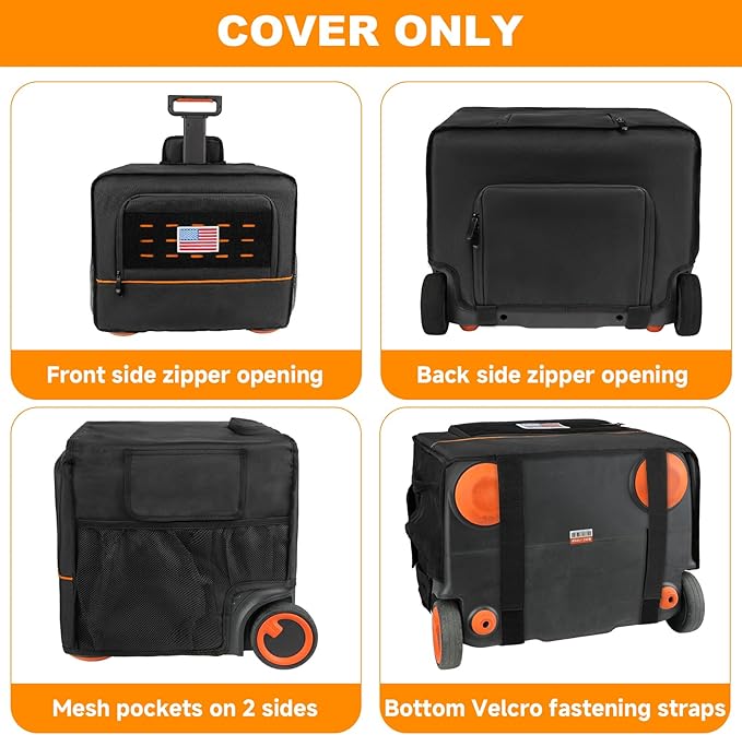 Upgraded Generator Dust Cover Compatible with Jackery Solar Generator 2000 Plus 400W/Jackery Explorer Kit 4000 Plus/3000 PRO 400W/ Water Resistant Protective Cover for Solar Generator Accessories