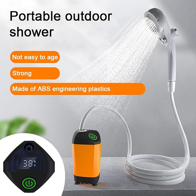 Camping Gear Battery Travel Shower Set Portables Camping Shower Outdoor Showerhead Sprayers for Hiking and Bus Washes