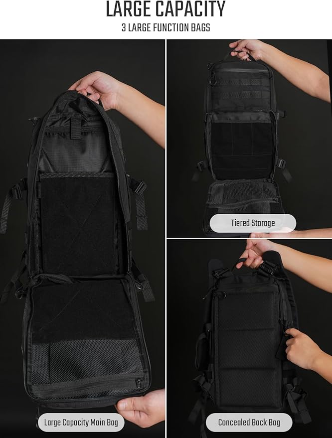 TACTICAL_GEEK ModCase B2 Ultimate EDC Tactical Backpack &amp TCM7 Serise Extended Multi-Function Loop Panels