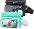 IPX8 Waterproof Fanny Pack [Up to 8.5] Waist Bag for Women Floating Phone Pouch Dry Bag for iPhone 17 16 15 Pro Max Passport Wallet Card Travel Beach Kayaking Boating Essentials 2 Pack