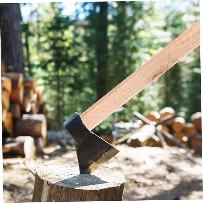 Mikikit 2pcs Wooden Ax Handle Replacement for Broad Axe Bushcraft Tools Bushcraft Axe Garden Tool