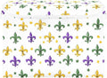 White Fleur De Lis Star Mardi Gras Storage Box with Lid 1 PC Foldable Storage Bin with Lids Stackable Storage Bins Cube Closet Organizer Basket with Flip-Top Lid &amp Handles for Shoes Books Towels