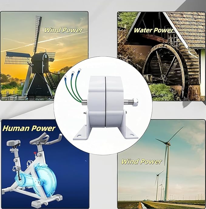 12000W low rpm permanent magnet generator 3 Phase Gearless Permanent Magnet AC Alternator Water Wind Turbine Generator With RectifierWind turbine with rectifier (120 Volts)
