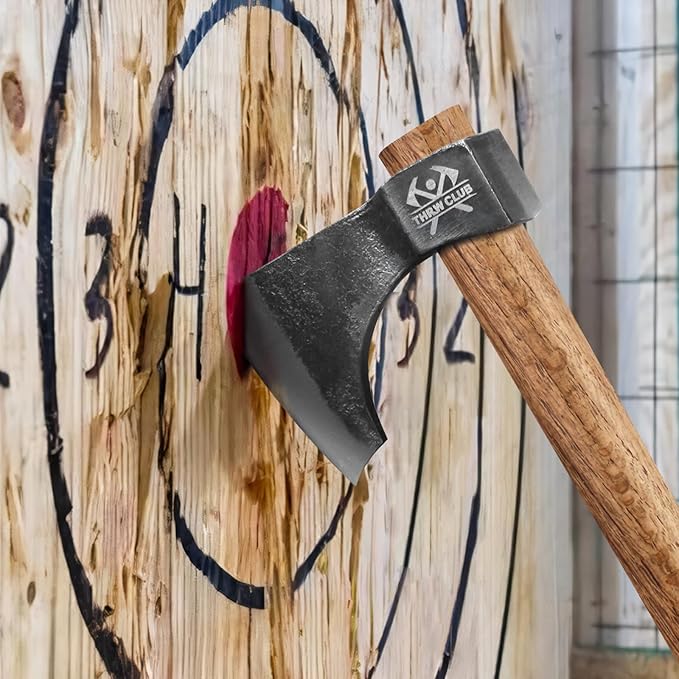 2 Pack 16.5 Competition Throwing Axe 2 Pack 16.5 Throwing Tomahawk with 1065 High Carbon Steel &amp Hickory Wood Handle Perfect for Axe Throwiing Game Competition and Recreation Gift for Men