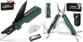 WORKPRO 2-in-1 Folding Knife/Utility Knife - Gifts for Dad &amp 18-in-1 Multi Tool Pliers Green