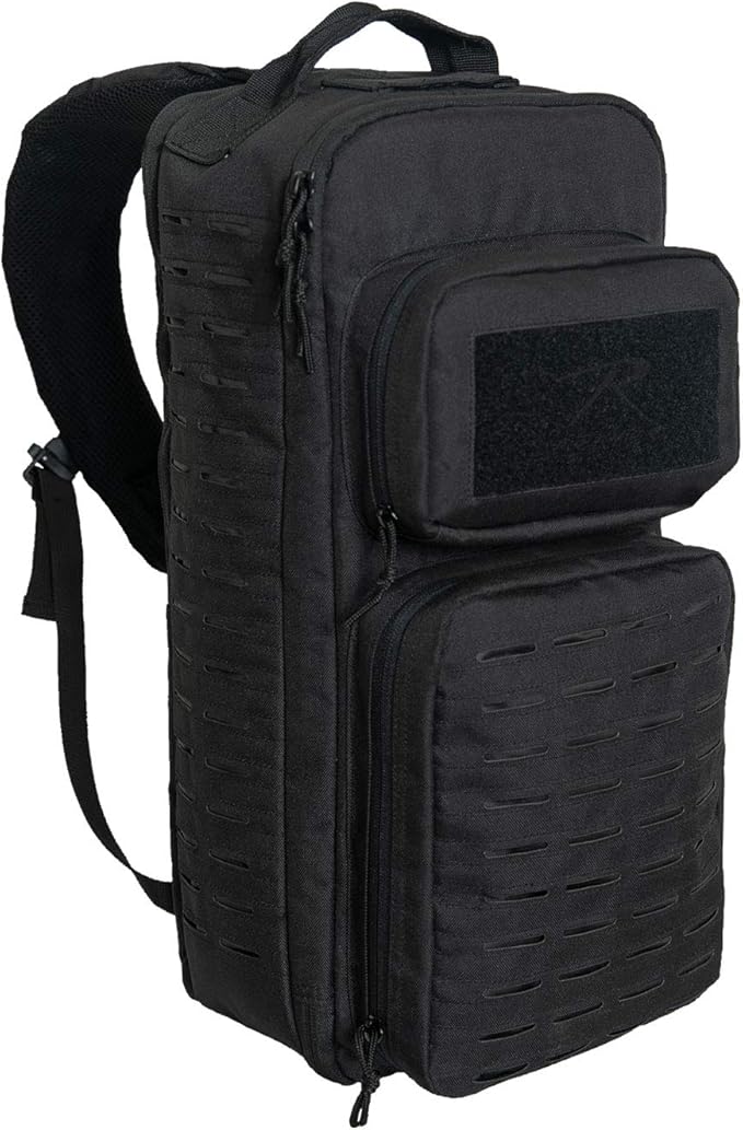 Rothco Tactical Single Sling Backpack With Laser Cut MOLLE (Black)