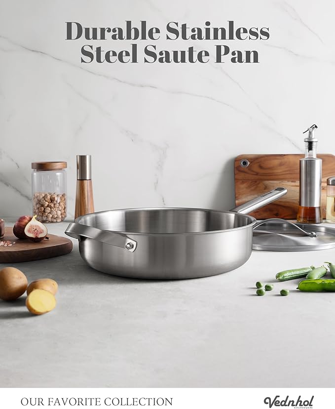 Stainless Steel Cookware Set 8 Pcs Tir-Ply Pots and Pans Set PFOA&ampPTFE Free Dishwasher&ampOven Safe Kitchen Induction Compatible ollas de acero inoxidable para cocinar