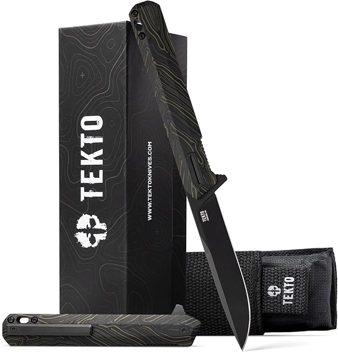 TEKTO F2 Bravo Damascus G10 - Black Accents