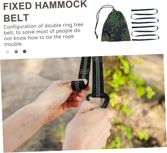 BESPORTBLE 3sets Heavy Duty Tree Hammock Straps for Winter Tree Stand Straps Camping Hammock Rope