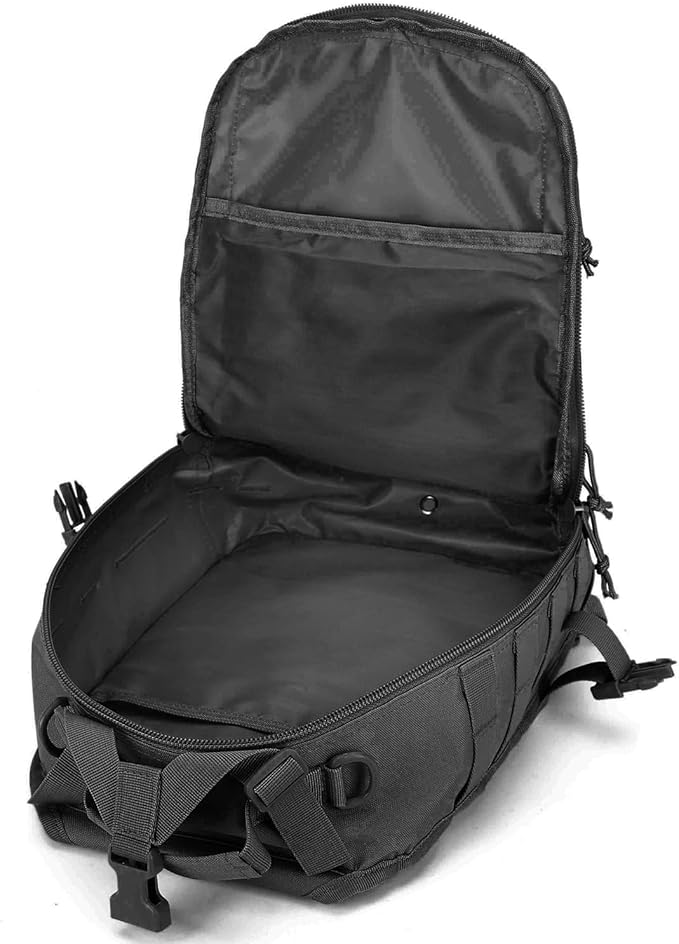 Tactical Sling Bag Backpack Military Rover Shoulder Pack EDC Molle Assault Range Bag for Men Ambidextrous(Black)