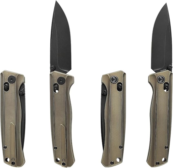 CMB Braveman EDC Knife Folding Pocket knife with Clip for Men and Women Crossbar Lock Knife with S35VN Steel Blade Titanium Handle for Outdoors Camping Hiking-CMB-17 (CMB-17C)