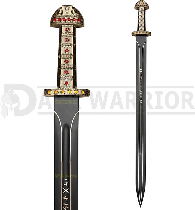 [DARK WARRIOR] Viking Sword of Ragnar Lothbrok - Vikings Sword of Kings The Ragnar Sword Ironside Sword - Medieval Sword of Viking The Symbol of Kingship-Sword for Gift &amp Role Play Ragnar lothbrok