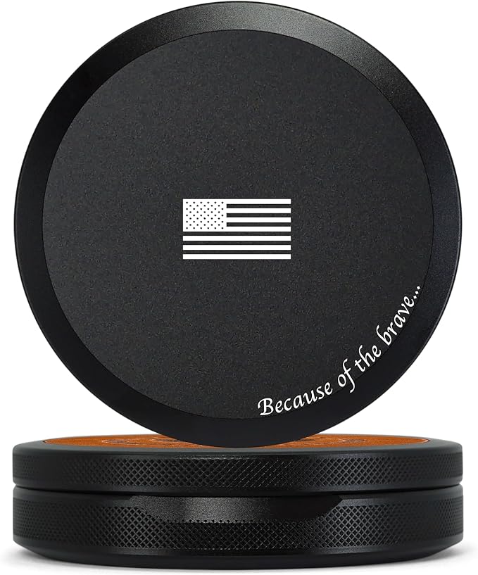Leather-Faced Metal Pouch Can | Aluminum Container for Pouches with Removable Silicone Divider | Airtight O-Ring Moisture Odor Proof EDC Pocket Tin | Insignia Edition (Black)