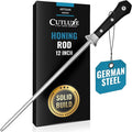 Cutluxe Honing Rod Sharpening Steel for Kitchen Knives – 12 Honing Steel – Ergonomic Handle Design – Artisan Series