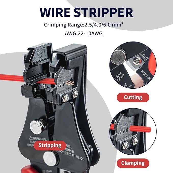 60PCS Solar Connector Crimping Tool Kit for Connecting Solar Panel Cable Wire with 30 Pairs MC4 Connectors AWG13-10 Crimper and Stripper2pcs Spanner WrenchSolar Panel Connectors in the bag.