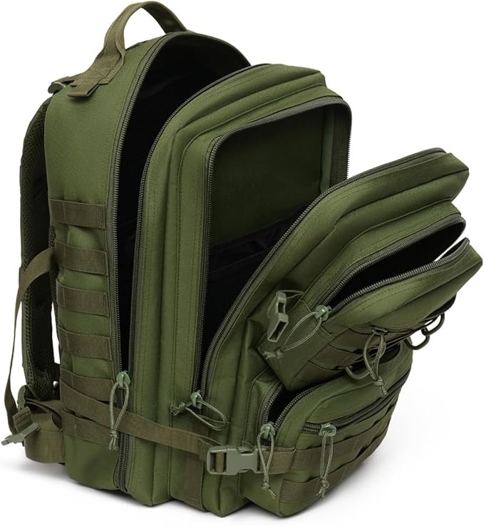 50l Tactical Backpack for Men's Camouflage Camping Mountaineering Travel Sports Large Capacity Multi-function Backpack (Green)