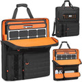 Solar Panel Carrying Case for Jackery SolarSaga 100W 100X 200W Solar Panel Storage Bag with Protective Liner Handle &amp Shoulder Strap for 2 Battery Panels &amp Accessories