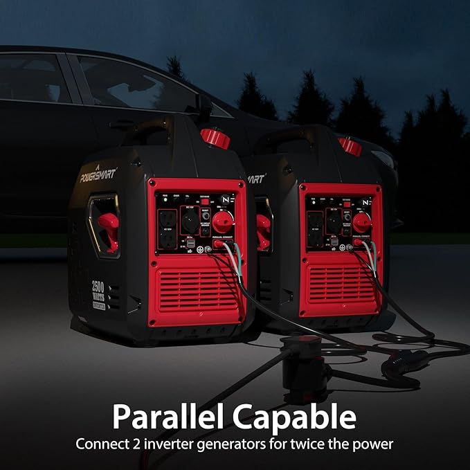 2500-Watt Portable Gas Inverter Generator Super Quiet High Fuel-Efficient Generator Lightweight EPA Compliant