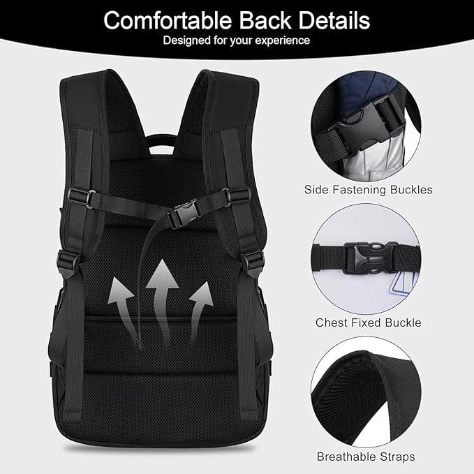 MOSISO 25L Military Tactical Backpack for Men Assault Pack 3 Days Bug Out Bag Hiking Rucksack with Bottle Holder Back Zipper Compartment for Sport Outdoor Hiking Camping Training Travel Black