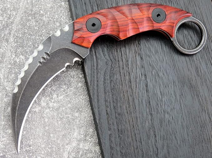 Ccanku C1691 Fixed Blade Knife D2 Steel G10 Handle 4 InchesOutdoor Survival Claw Teeth KnifeCamping EDC Tools Kydex Sheaths … …