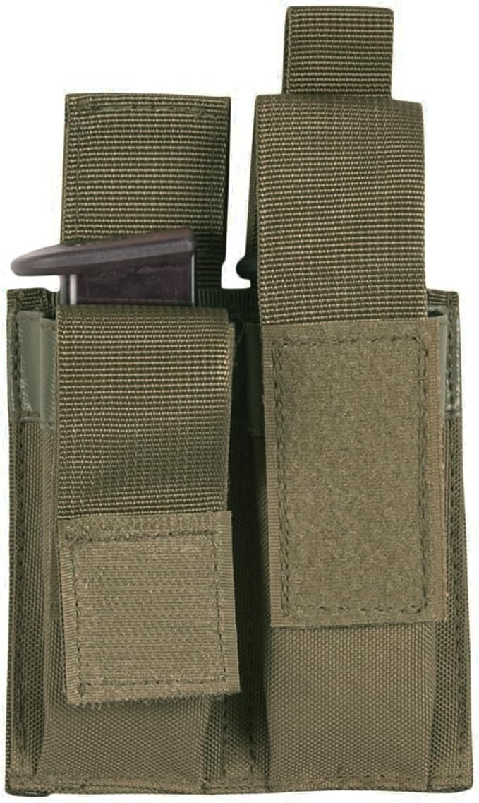 Fox Outdoor Products Pistol Quick Deploy Dual Mag Pouch Olive Drab